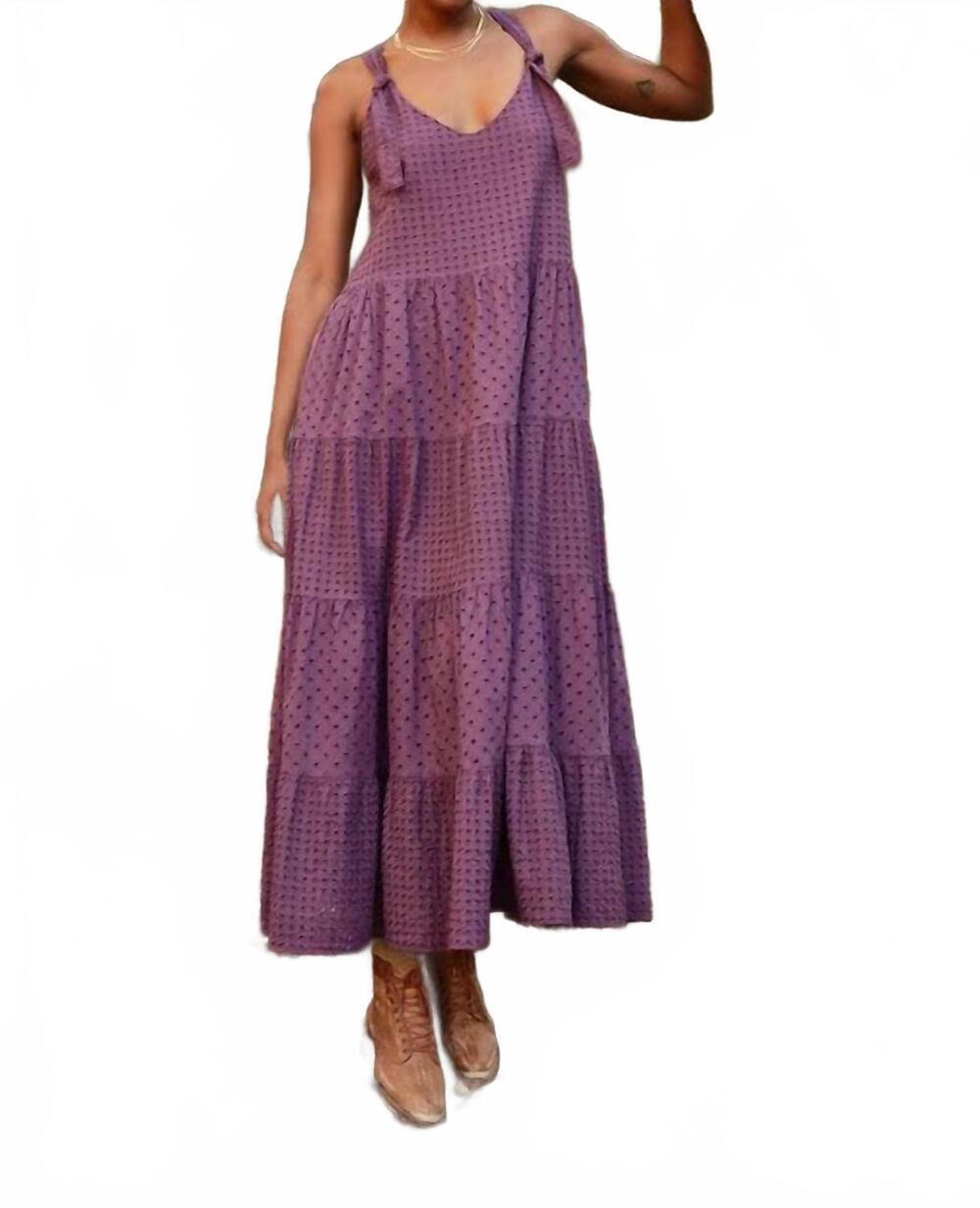 NEW SELF CONTRAST cabana maxi dress in purple